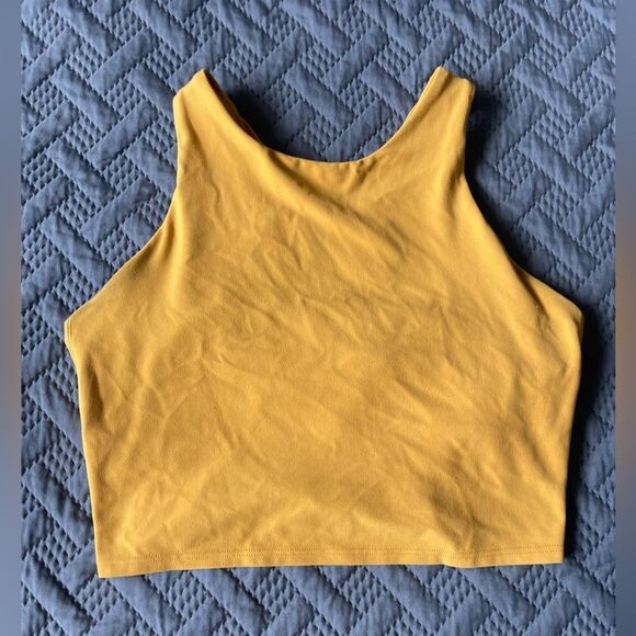 Vibrant Yellow Sleeveless Crop Tank Top - Picture 1 of 6